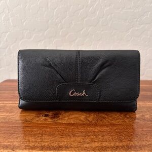 Coach Black Leather Women's Clutch/Wallet